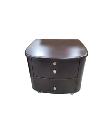 Dark Espresso Bow Front Nightstand