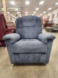 Dark Blue Upholstered Rocking Recliner