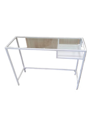 Small Modern Glass Top Laptop Desk
