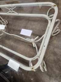 White Iron & Glass Coffee Table