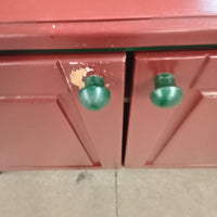 39.5"W Cabinet in Burgundy and Green