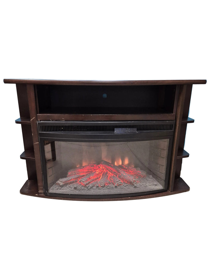 Bow Front Electric Fireplace Console (no remote)