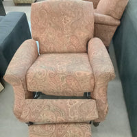 32"W Manual Recliner Armchair in Paisley Fabric