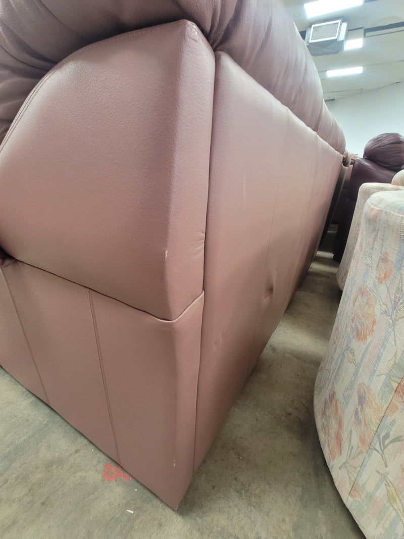 Mauve Leather Sofa