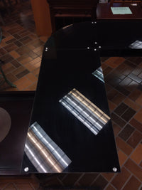 Dark L-Shaped Office Desk