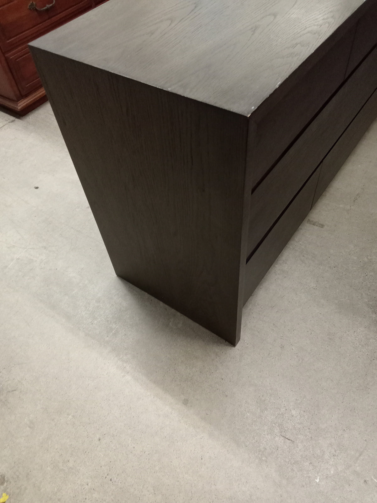 66"W Black 6-Drawer Dresser