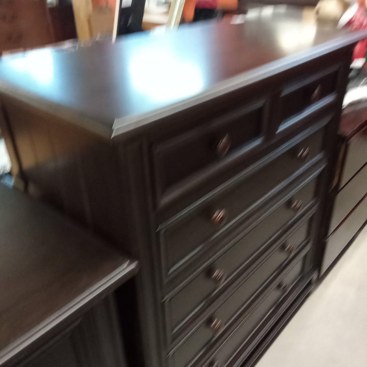 42"W 5-Drawer Tall Boy Dresser