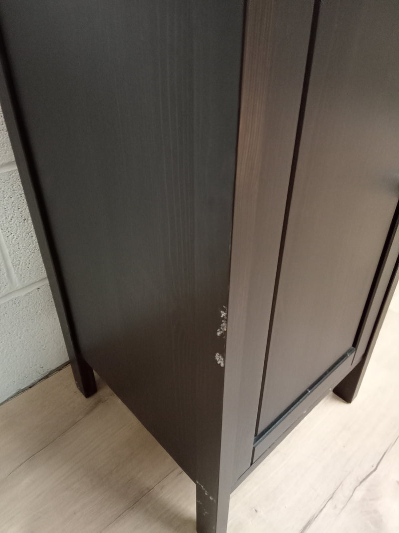 15.5"W End Table in Black Painted Wood