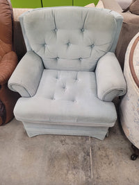 Light Blue Tufted Armchair