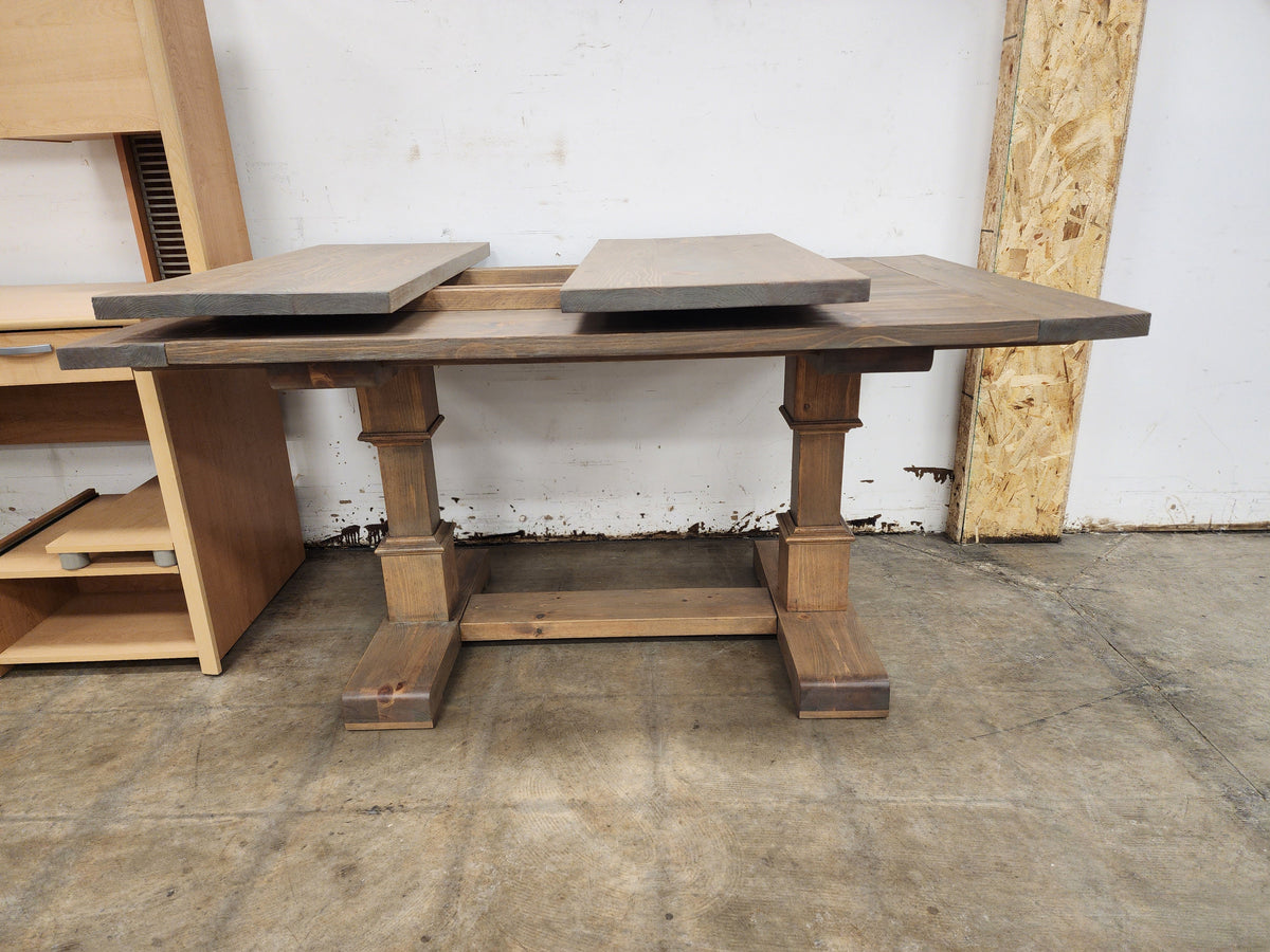 Solid Wood Dining Table w/ 2 Leaves