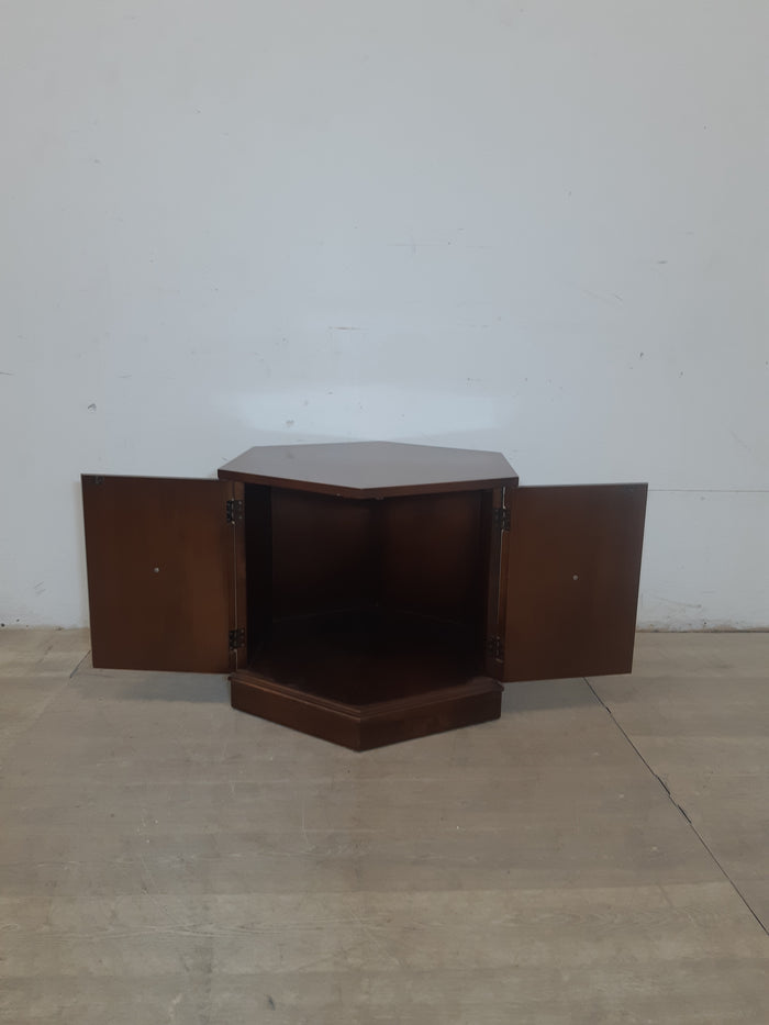 Solid Wood Hexagon End Table