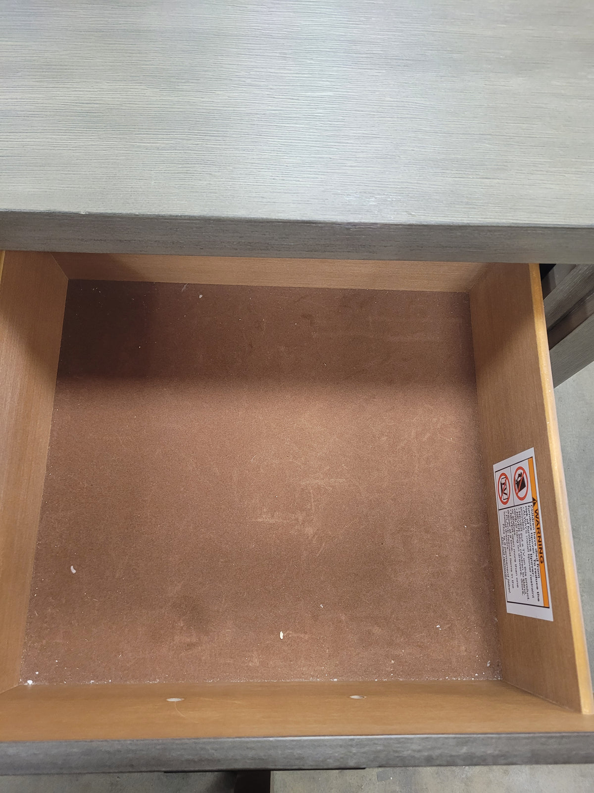 Modern 2 Drawer Nightstand W/Wood Grain Finish