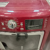 27"W Electric Front Load Dryer in Burgundy
