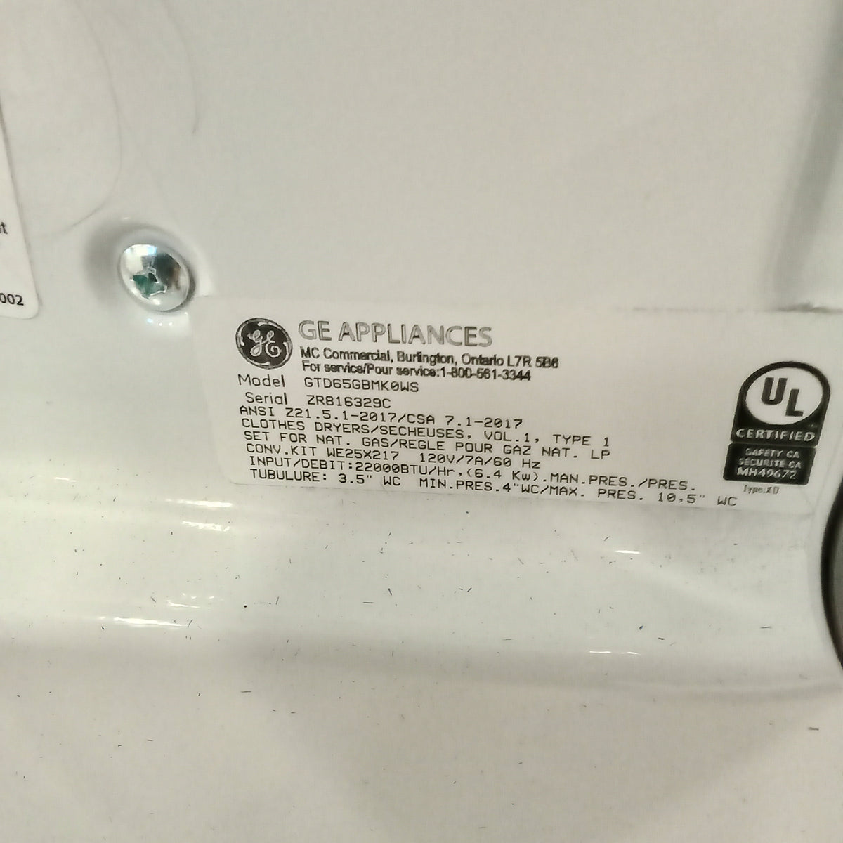 27"W Front-Load Dryer in White