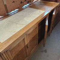 72.5"W Wooden Sideboard with Marble Inlaid Top