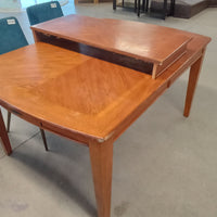 60"W Wooden Dining Table with Single Leaf