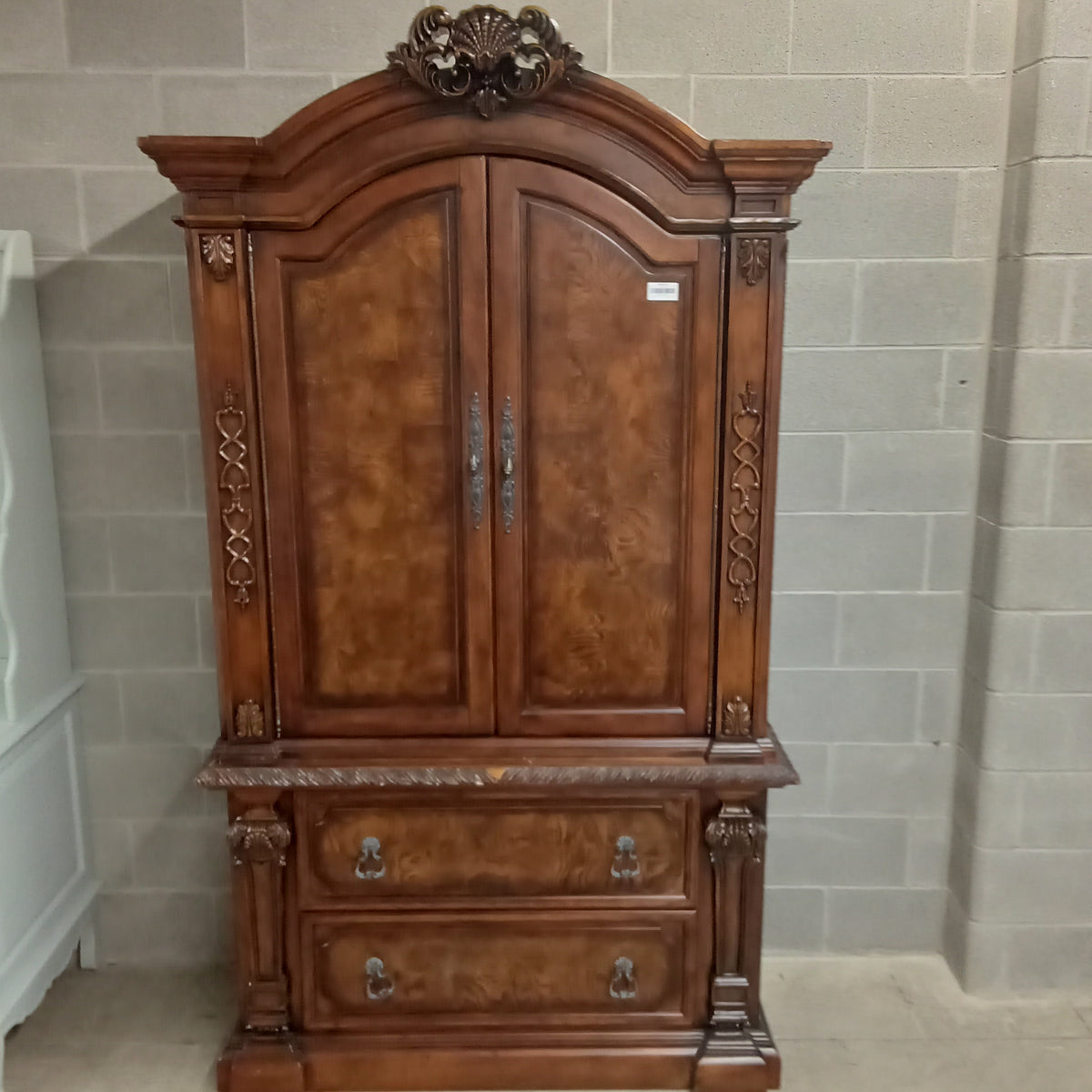 49"W 2-Piece Solid Wood Media Cabinet