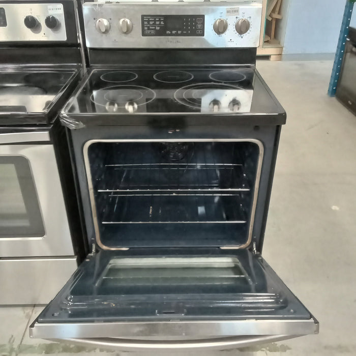 30"W Black and Stainless 5-Burner Flat Top Electric Stove