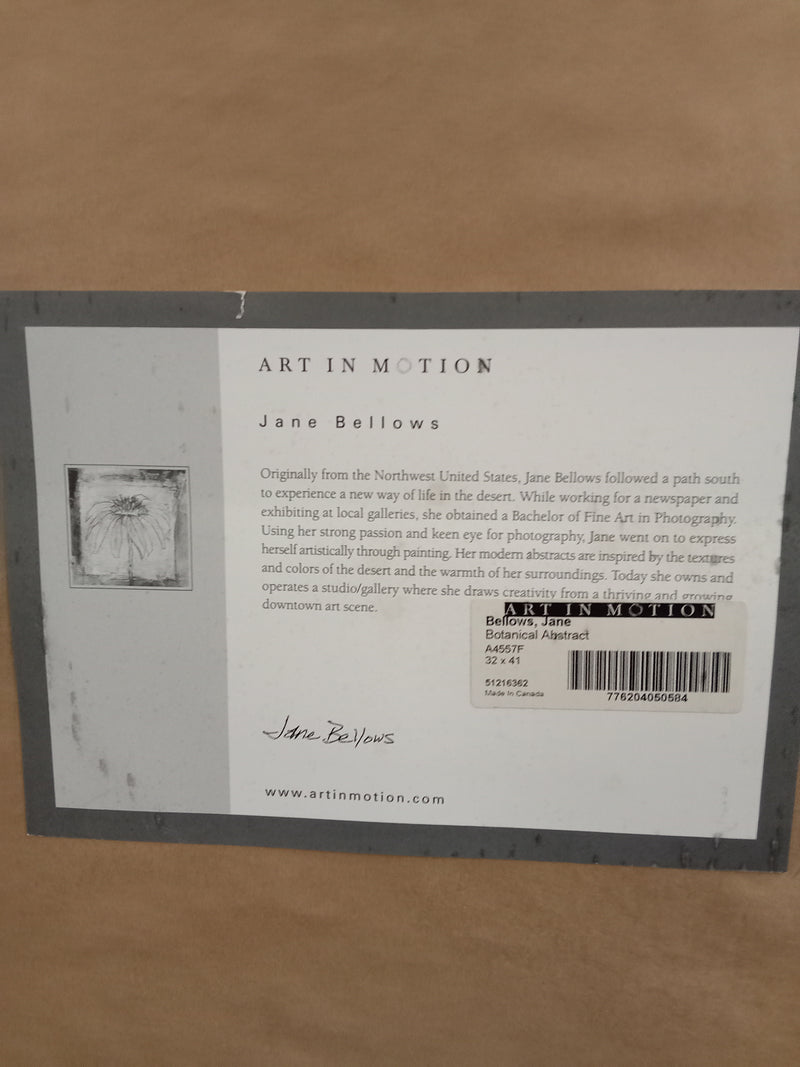 32"W "Botanical Abstract" - Framed