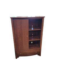 Traditional Brown Wooden Media Cabinet