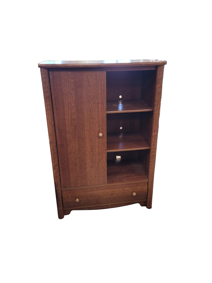 Traditional Brown Wooden Media Cabinet