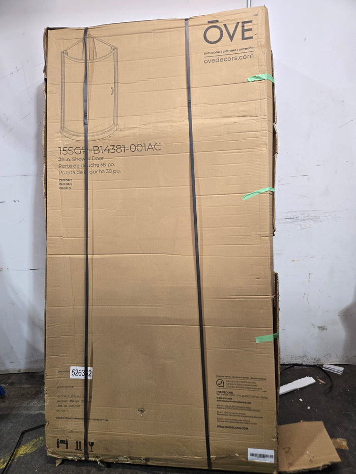 OVE Chrome 38" Sliding Shower Door