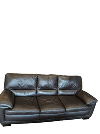 Dark Brown 3 Seat Leather Sofa