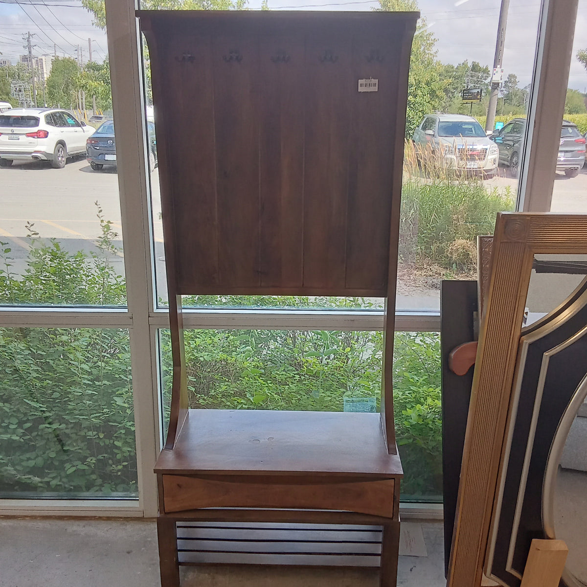 29.5"W Hall Coat Stand with Storage