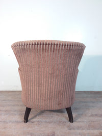 Brown Striped Armchair