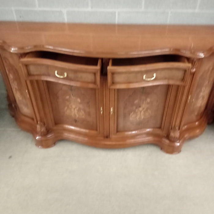 Tradition Carved Buffet/Credenza Cabinet with Black Accent #FC18