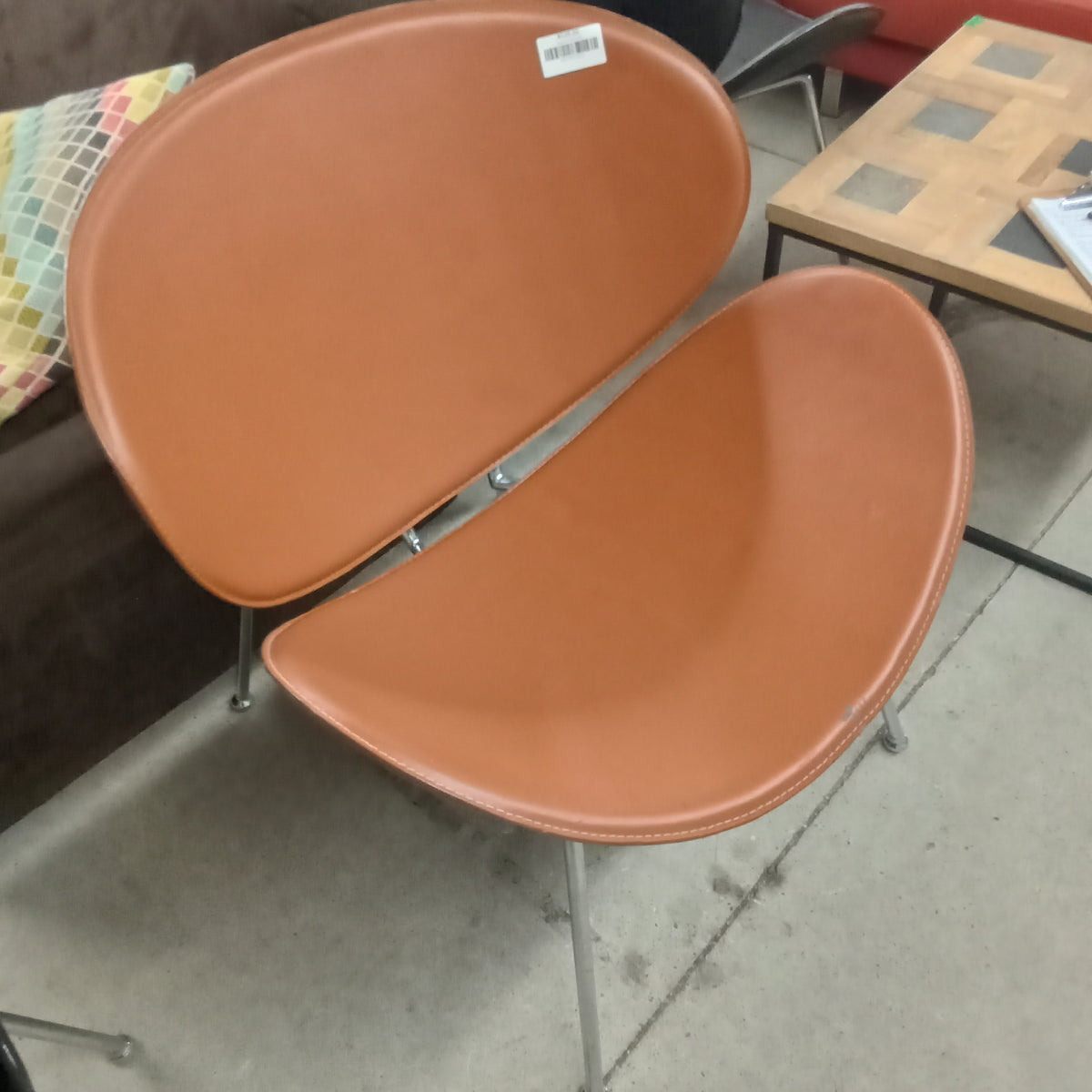 30"W Leather Accent Chair - Brown