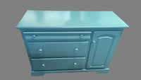 51"W Teal Dresser