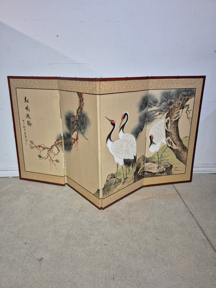 4-Panel Folding Privacy Screen