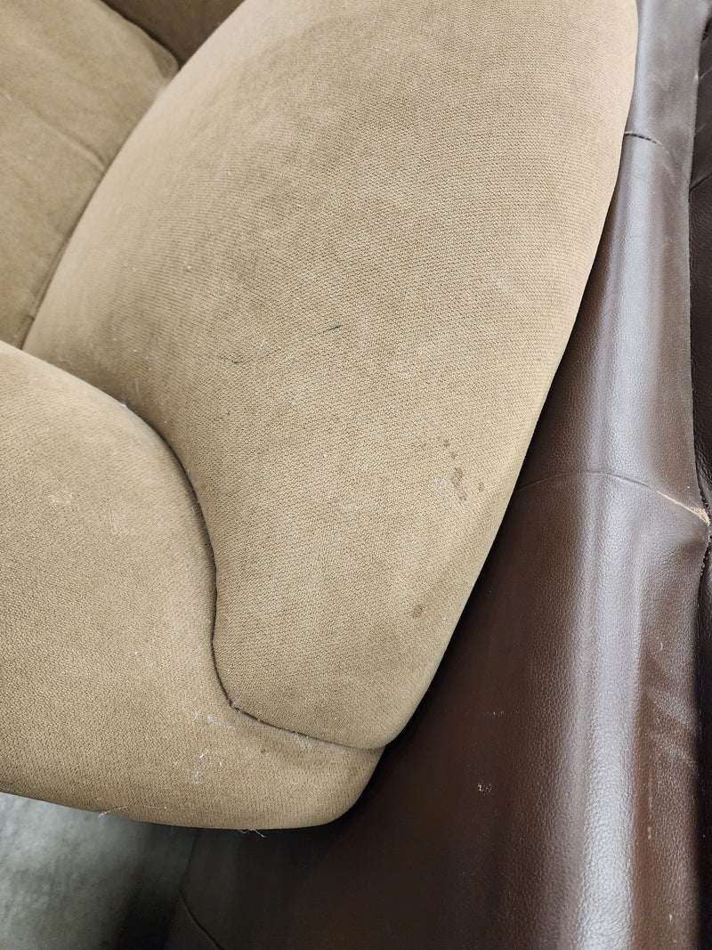 Brown Oversized Upholstered Armchair