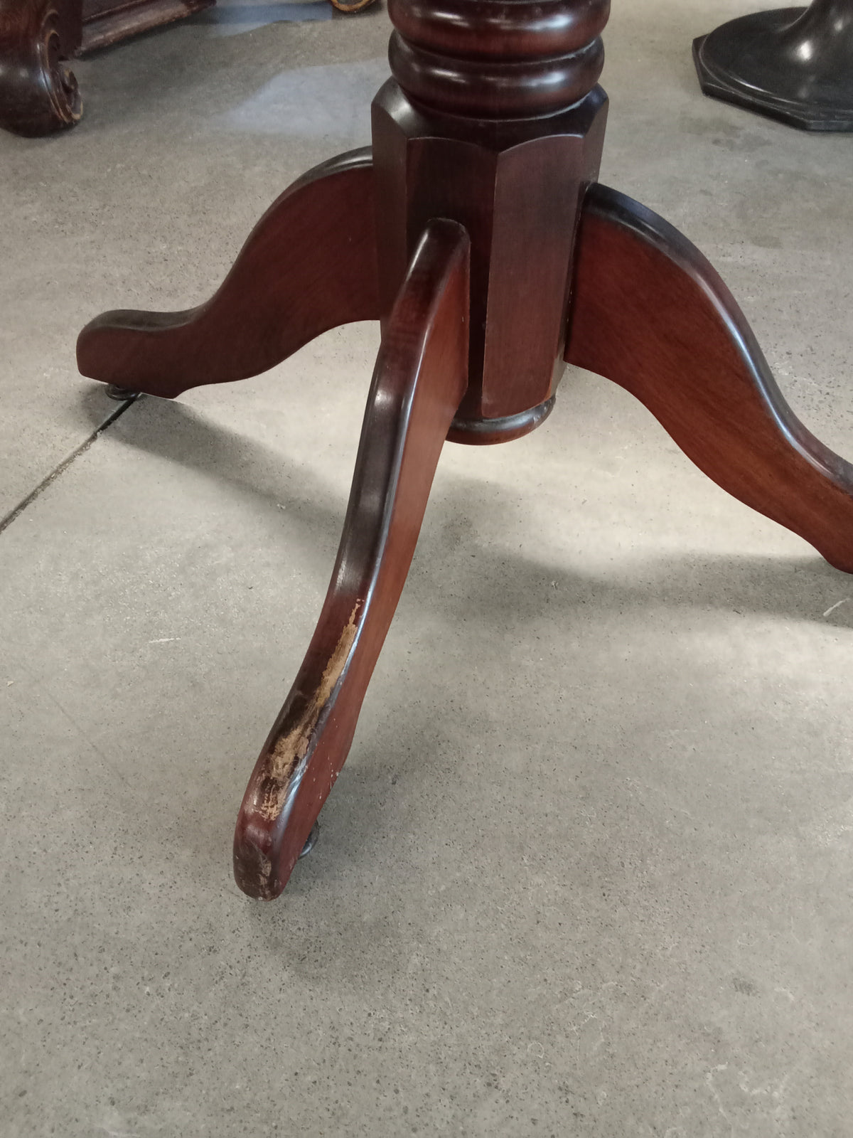 38" Diameter Round Wood Drop Leaf Dining Table