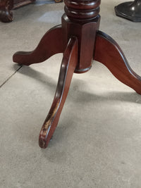 38" Diameter Round Wood Drop Leaf Dining Table