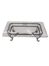 Wrought Iron Glass Coffee Table