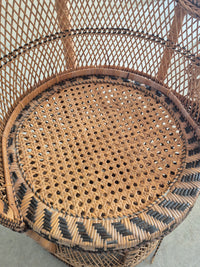 Vintage Wicker Peacock Chair
