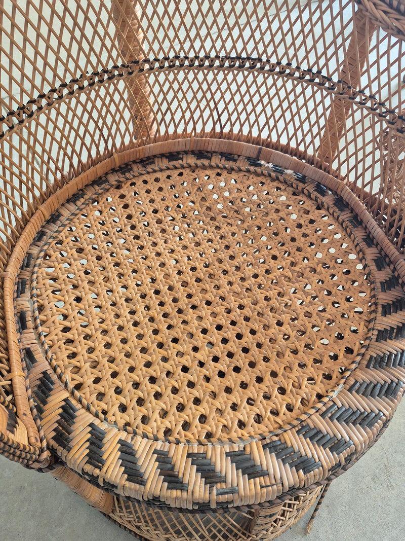 Vintage Wicker Peacock Chair