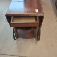 27"W Vintage Drop Leaf Cart