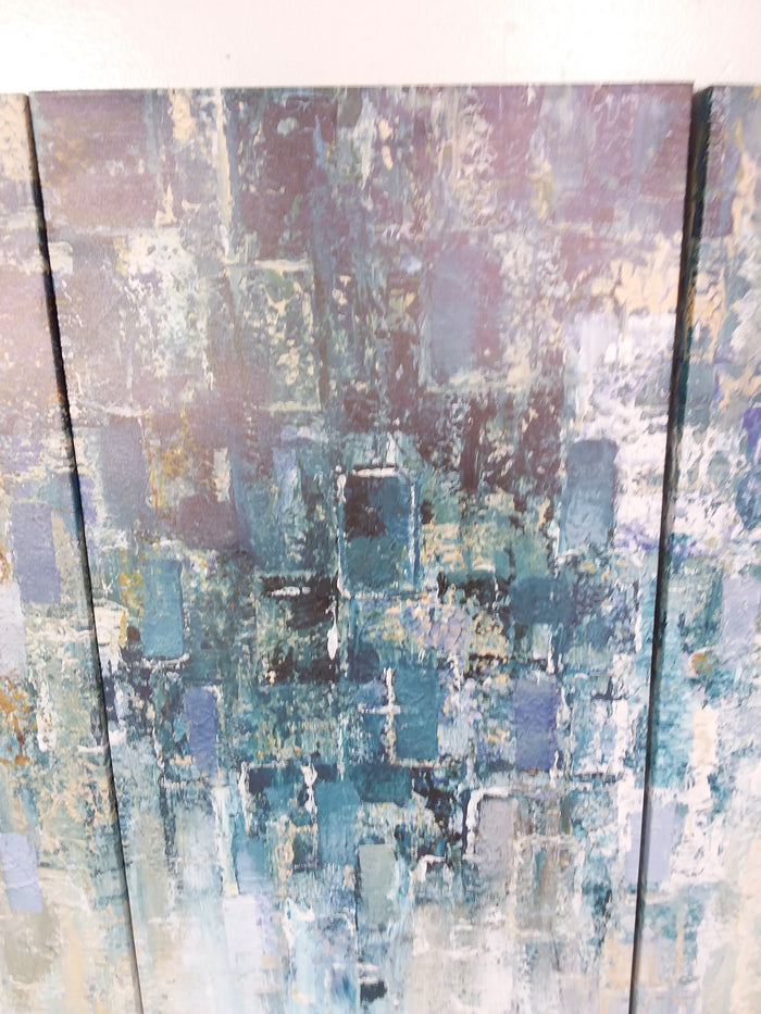 60" Wide 3 Panel Abstract Photo On Canvas