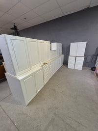 White Thermofoil Cabinet Set