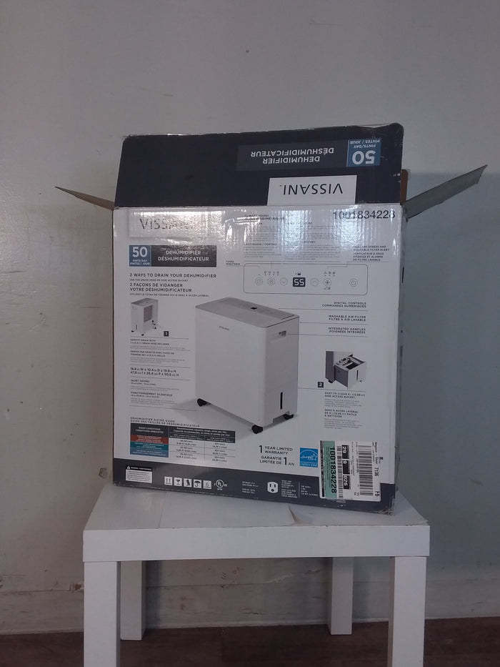 Vissani White Dehumidifier