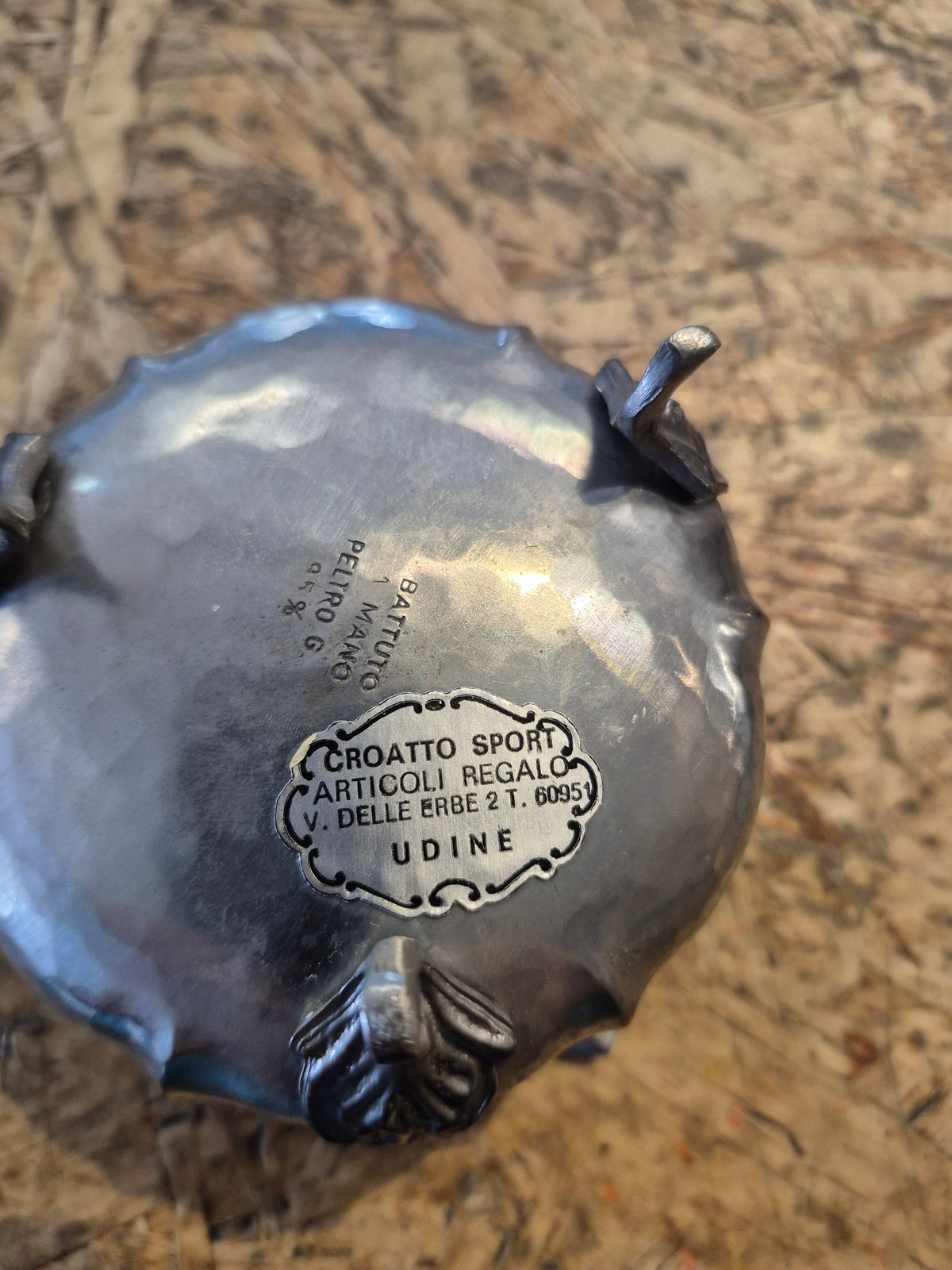 Vintage Pewter Incense Bowl with Lid