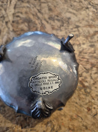 Vintage Pewter Incense Bowl with Lid
