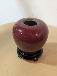 Oxblood Ceramic Vase With Stand