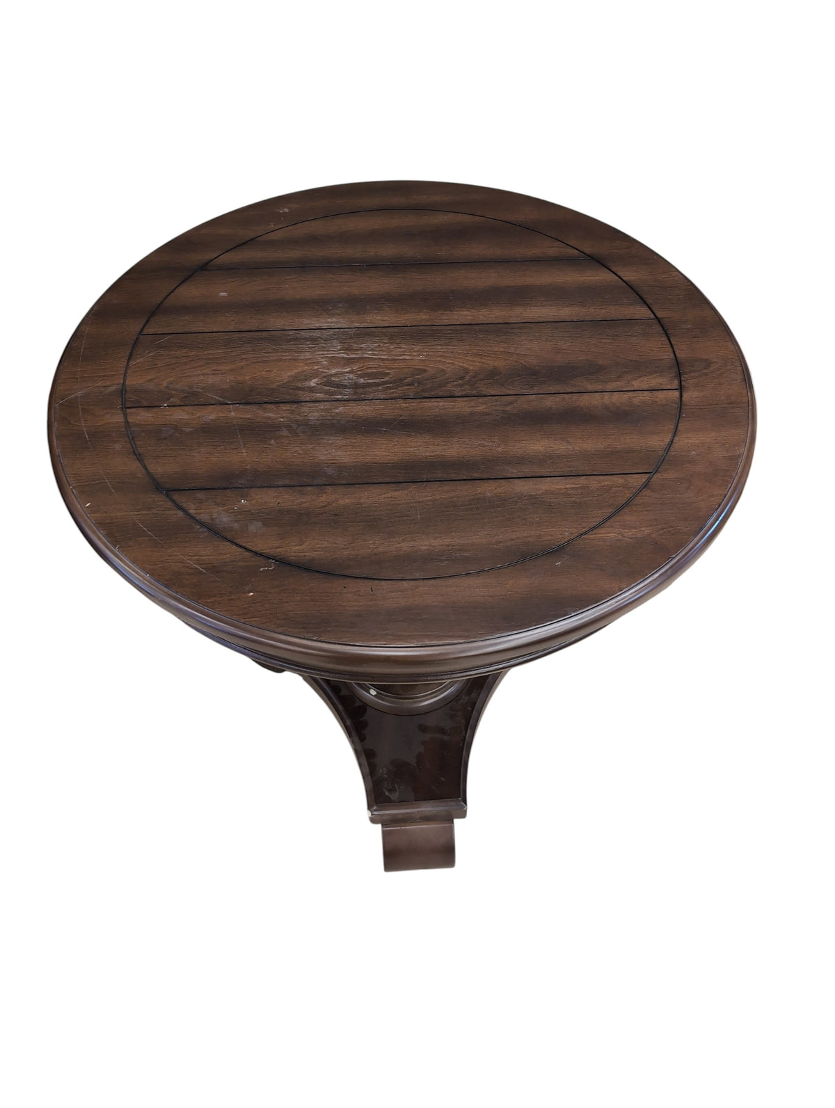 Round Wooden Pedestal Table