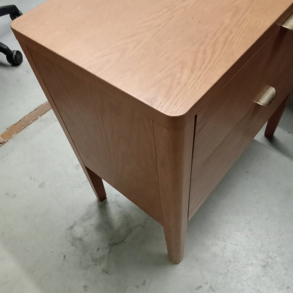 24"W Two Drawer Side Table with Power Outlet