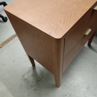 24"W Two Drawer Side Table with Power Outlet
