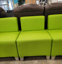 Neon Green Vinyl Lounge Chair W/Back Rest